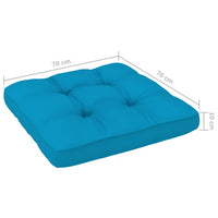 Thumbnail for Palettensofa-Kissen Blau 70x70x10 cm