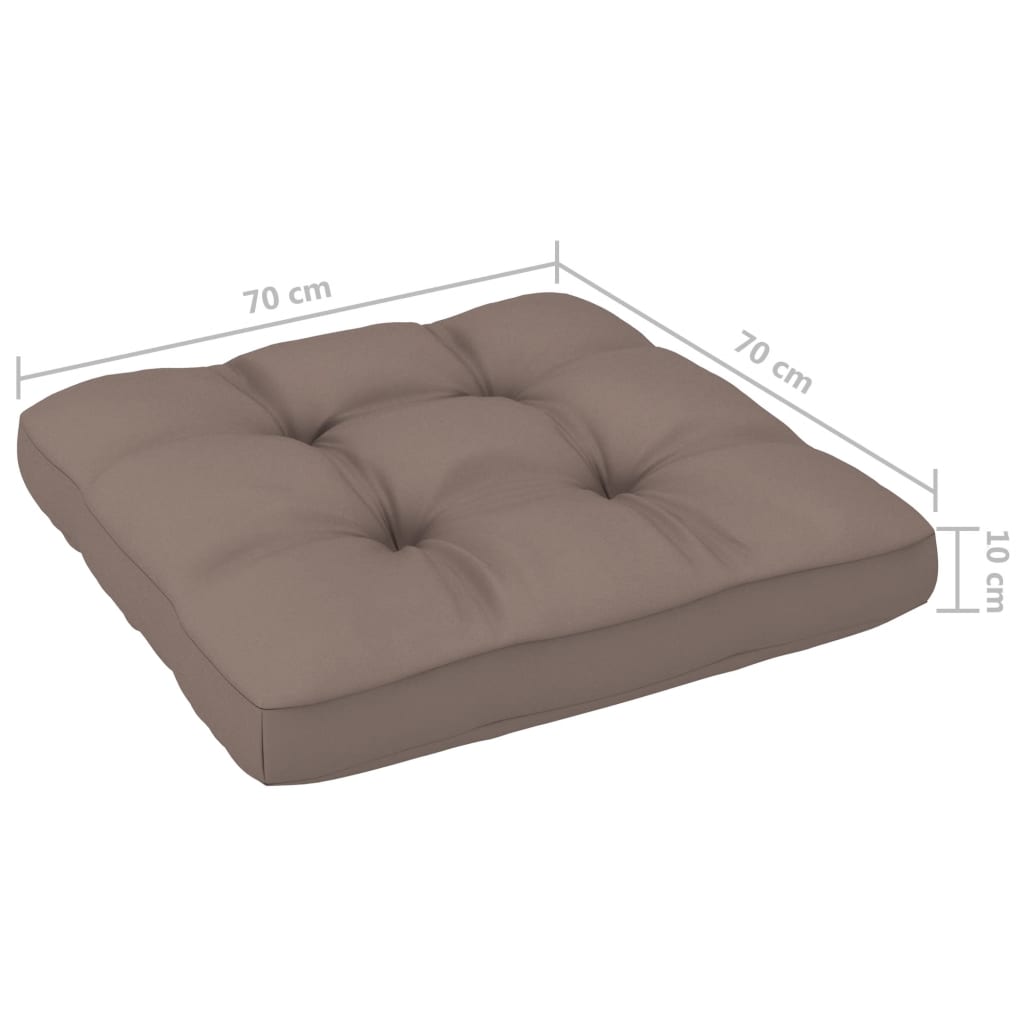 Palettensofa-Kissen Taupe 70x70x10 cm