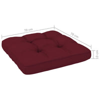 Thumbnail for Palettensofa-Kissen Weinrot 70x70x10 cm
