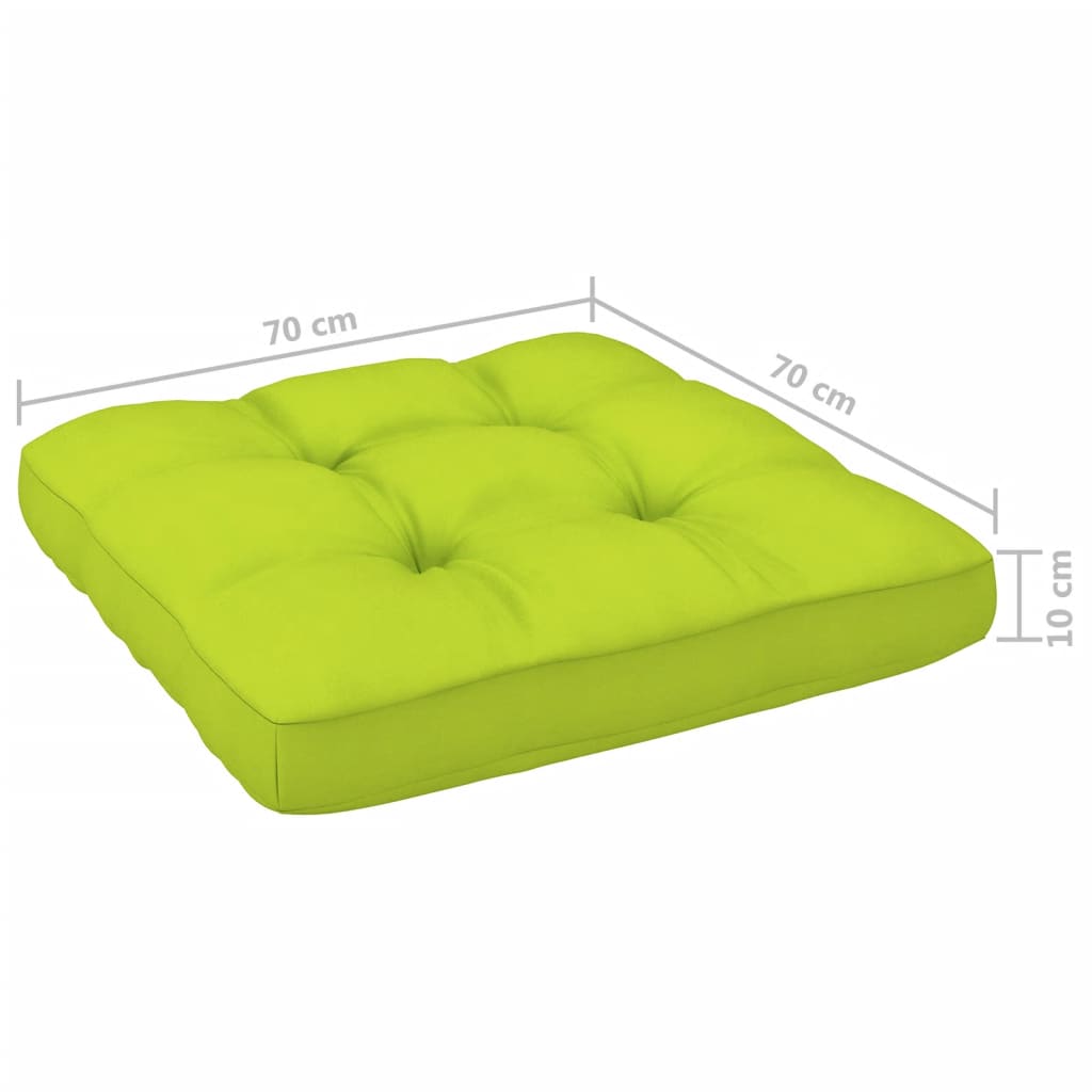 Palettensofa-Kissen Hellgrün 70x70x10 cm