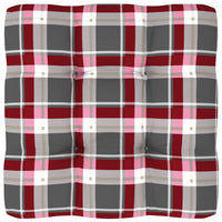 Thumbnail for Palettensofa-Kissen Rot Karomuster 70x70x10 cm