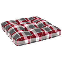 Thumbnail for Palettensofa-Kissen Rot Karomuster 70x70x10 cm