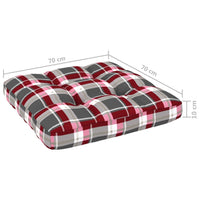 Thumbnail for Palettensofa-Kissen Rot Karomuster 70x70x10 cm