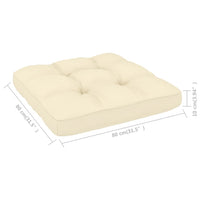 Thumbnail for Palettensofa-Kissen Creme 80x80x10 cm