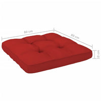 Thumbnail for Palettensofa-Kissen Rot 80x80x10 cm