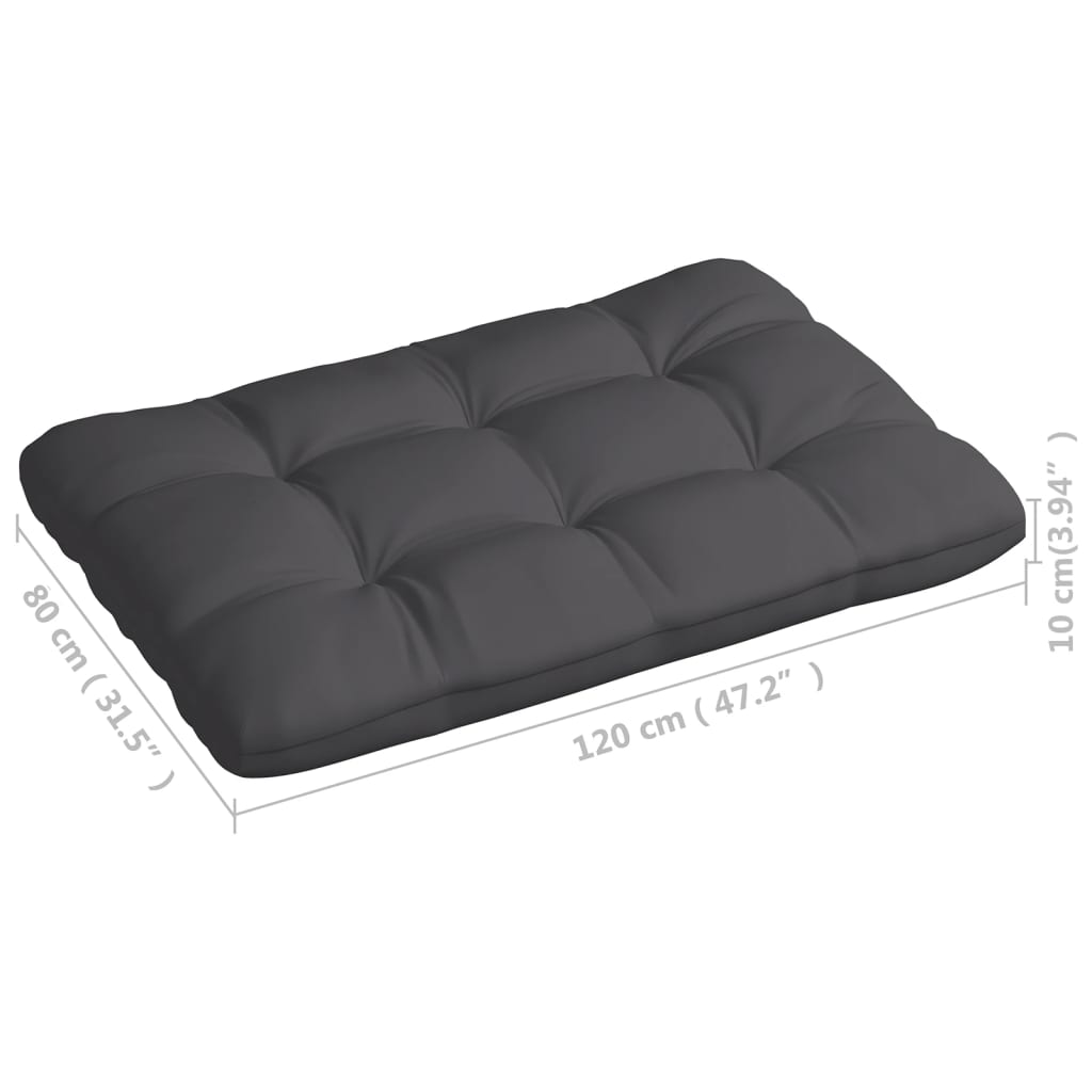 Palettensofa-Kissen Anthrazit 120x80x10 cm