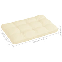 Thumbnail for Palettensofa-Kissen Creme 120x80x10 cm