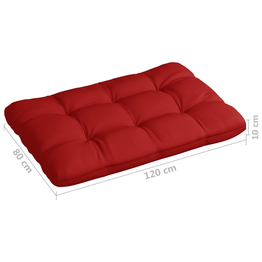 Palettensofa-Kissen Rot 120x80x10 cm