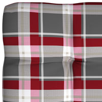 Thumbnail for Palettensofa-Kissen Rot Karomuster 120x80x10 cm