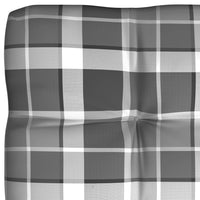 Thumbnail for Palettensofa-Kissen Grau Karomuster 120x80x10 cm