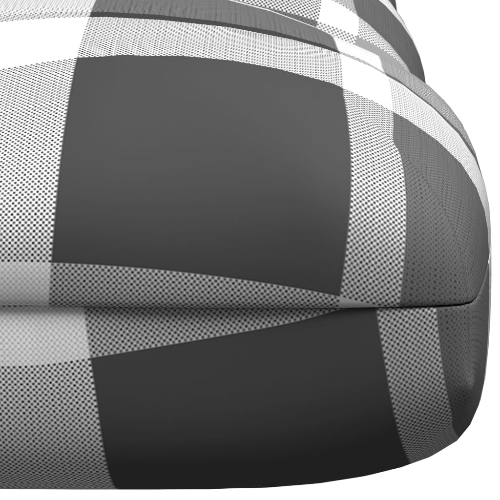 Palettensofa-Kissen Grau Karomuster 120x80x10 cm