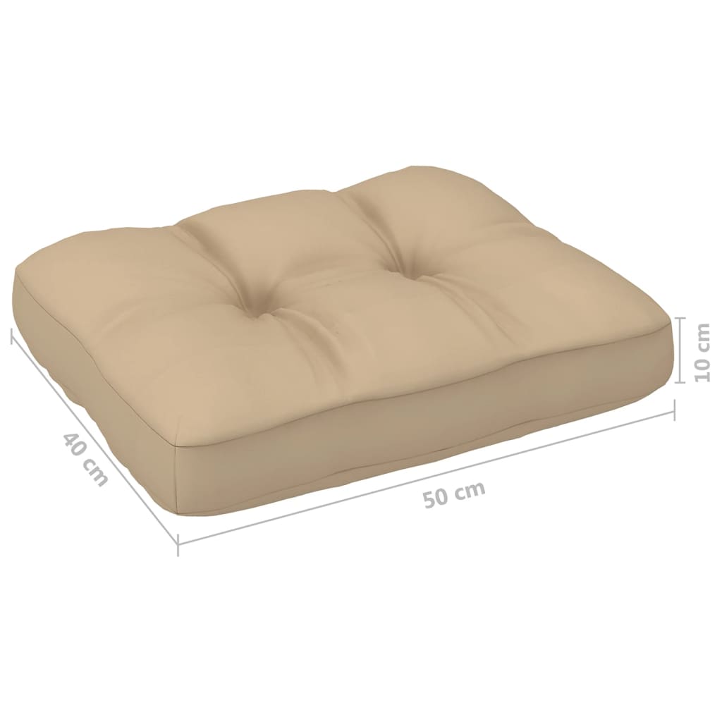 Palettensofa-Kissen Beige 50x40x10 cm