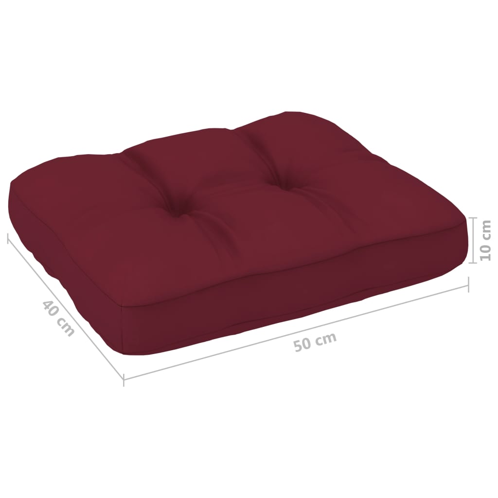 Palettensofa-Kissen Weinrot 50x40x10 cm