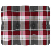 Thumbnail for Palettensofa-Kissen Rot Karomuster 50x40x10 cm