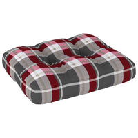 Thumbnail for Palettensofa-Kissen Rot Karomuster 50x40x10 cm
