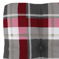 Thumbnail for Palettensofa-Kissen Rot Karomuster 50x40x10 cm