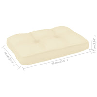Thumbnail for Palettensofa-Kissen Creme 60x40x10 cm