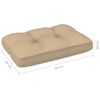 Thumbnail for Palettensofa-Kissen Beige 60x40x10 cm