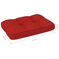 Thumbnail for Palettensofa-Kissen Rot 60x40x10 cm
