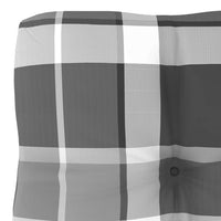 Thumbnail for Palettenkissen Grau Karomuster 60x40x10 cm Stoff
