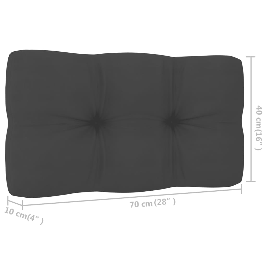 Palettensofa-Kissen Anthrazit 70x40x10 cm
