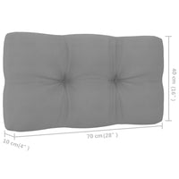 Thumbnail for Palettensofa-Kissen Grau 70x40x10 cm
