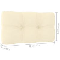 Thumbnail for Palettensofa-Kissen Cremeweiß 70x40x10 cm