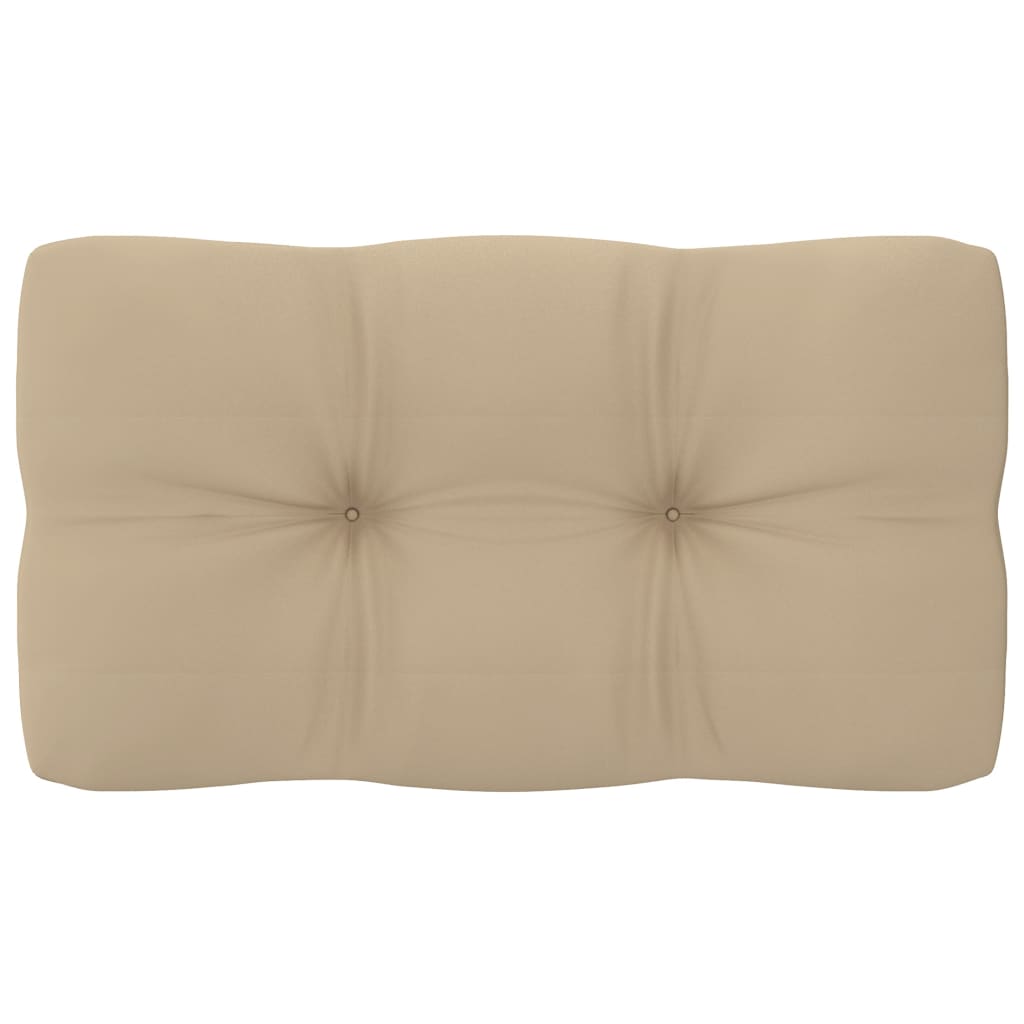 Palettenkissen Beige 70x40x10 cm Stoff