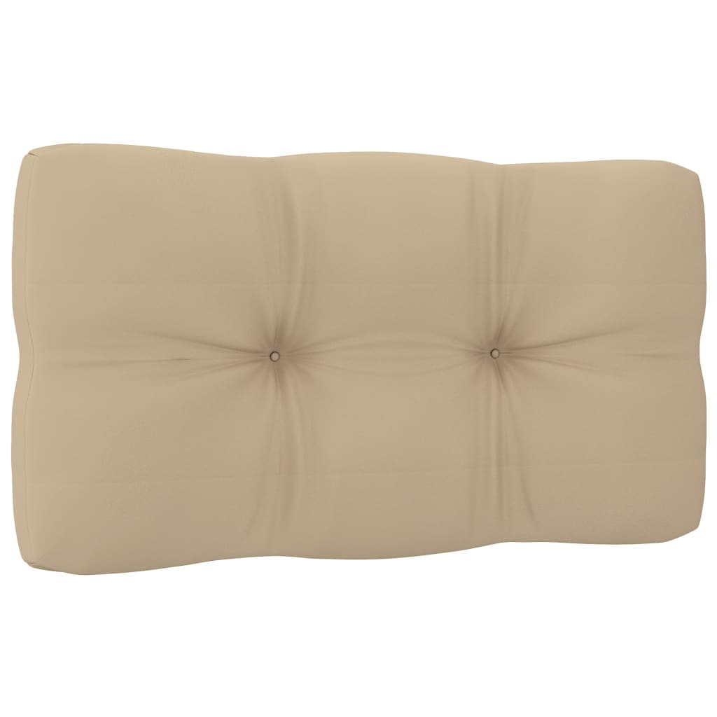 Palettenkissen Beige 70x40x10 cm Stoff