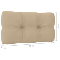 Thumbnail for Palettenkissen Beige 70x40x10 cm Stoff