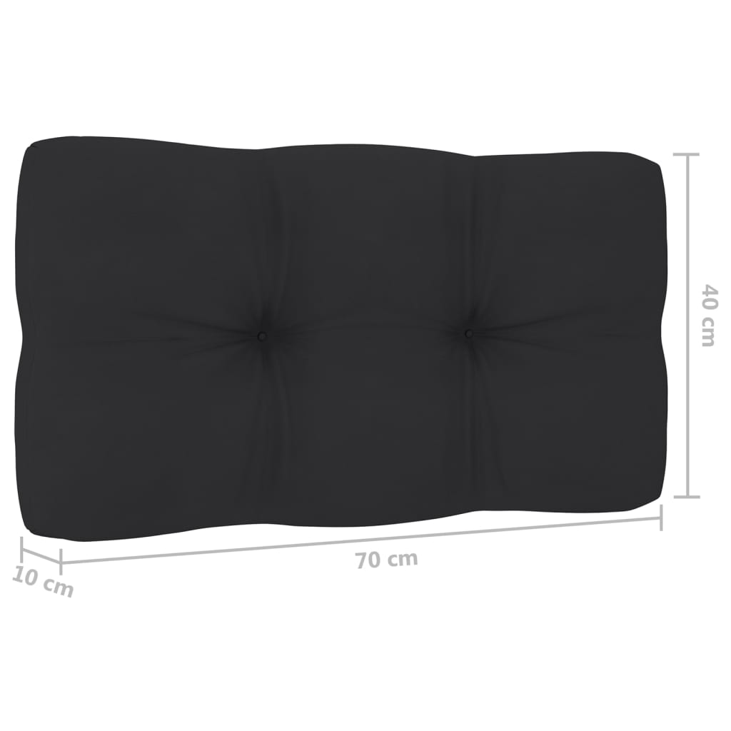 Palettensofa-Kissen Schwarz 70x40x10 cm