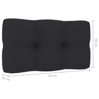 Thumbnail for Palettensofa-Kissen Schwarz 70x40x10 cm