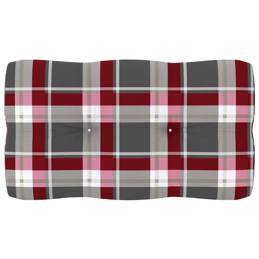 Palettensofa-Kissen Rot Karomuster 70x40x10 cm
