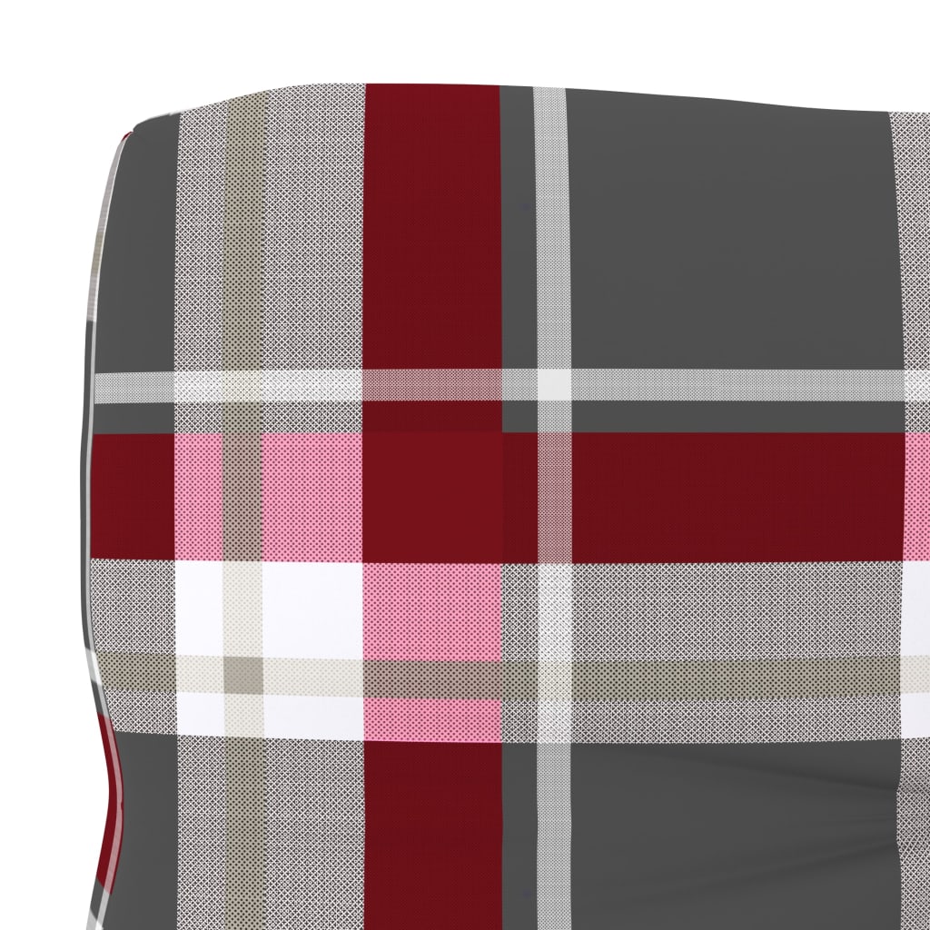 Palettensofa-Kissen Rot Karomuster 70x40x10 cm
