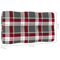 Thumbnail for Palettensofa-Kissen Rot Karomuster 70x40x10 cm