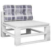 Thumbnail for Palettensofa-Kissen Grau Karomuster 70x40x10 cm