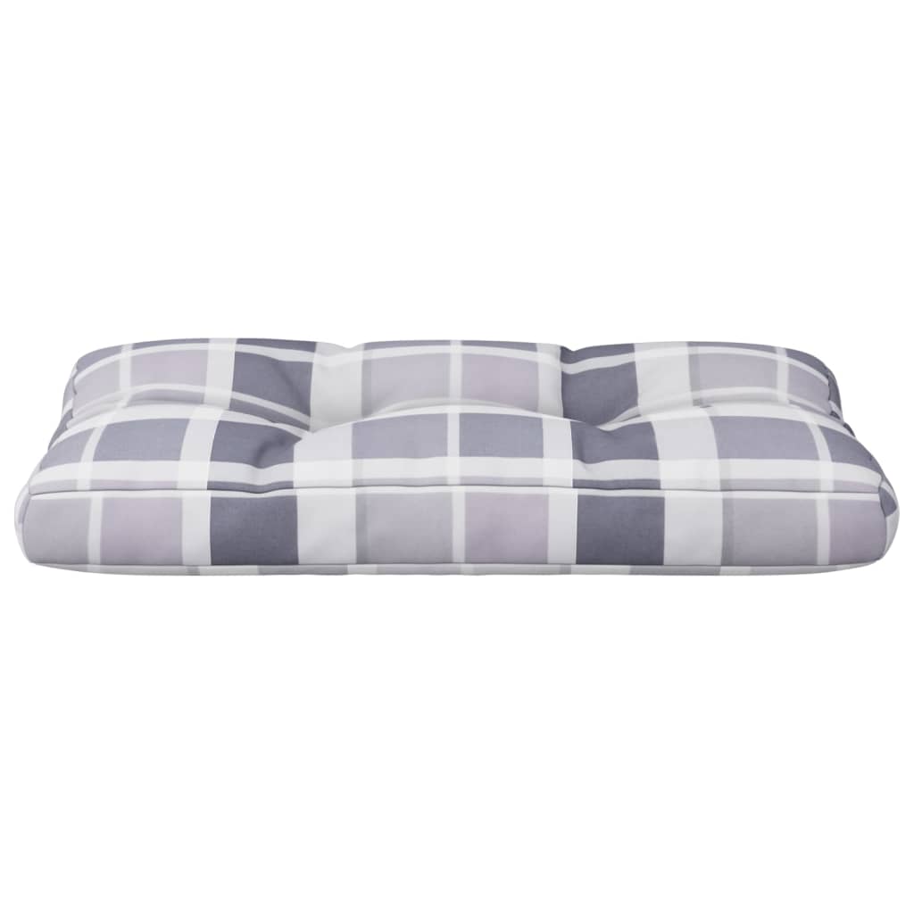 Palettensofa-Kissen Grau Karomuster 70x40x10 cm