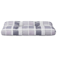 Thumbnail for Palettensofa-Kissen Grau Karomuster 70x40x10 cm