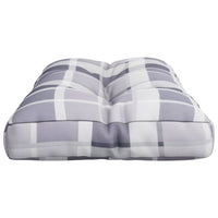 Thumbnail for Palettensofa-Kissen Grau Karomuster 70x40x10 cm