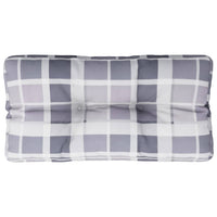 Thumbnail for Palettensofa-Kissen Grau Karomuster 70x40x10 cm