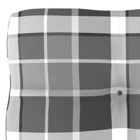Thumbnail for Palettenkissen Grau Karomuster 80x40x10 cm Stoff