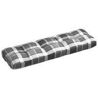 Thumbnail for Palettensofa-Kissen Grau Karomuster 120x40x10 cm