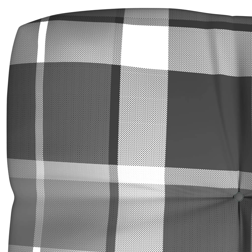 Palettensofa-Kissen Grau Karomuster 120x40x10 cm