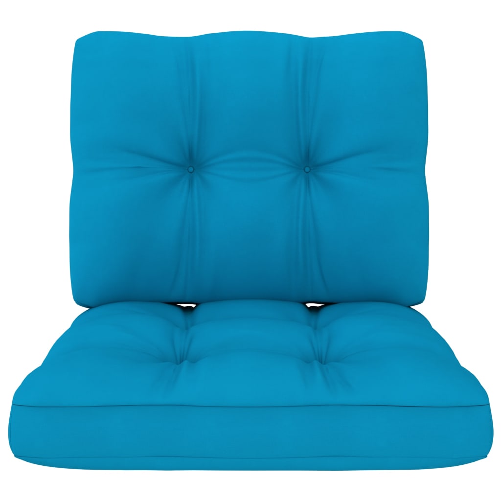 Palettenkissen 2-tlg. Blau Stoff