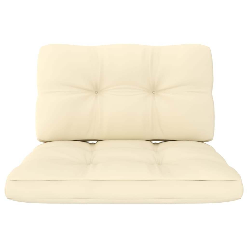 Palettenkissen 2-tlg. Creme Stoff
