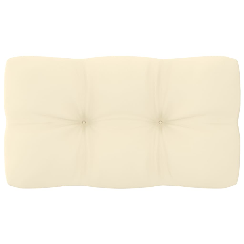 Palettenkissen 2-tlg. Creme Stoff