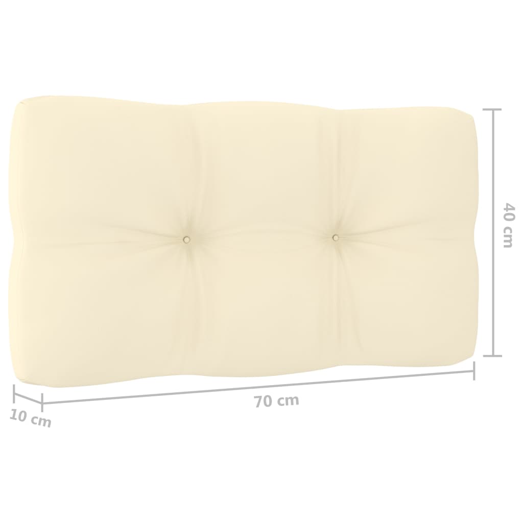 Palettenkissen 2-tlg. Creme Stoff