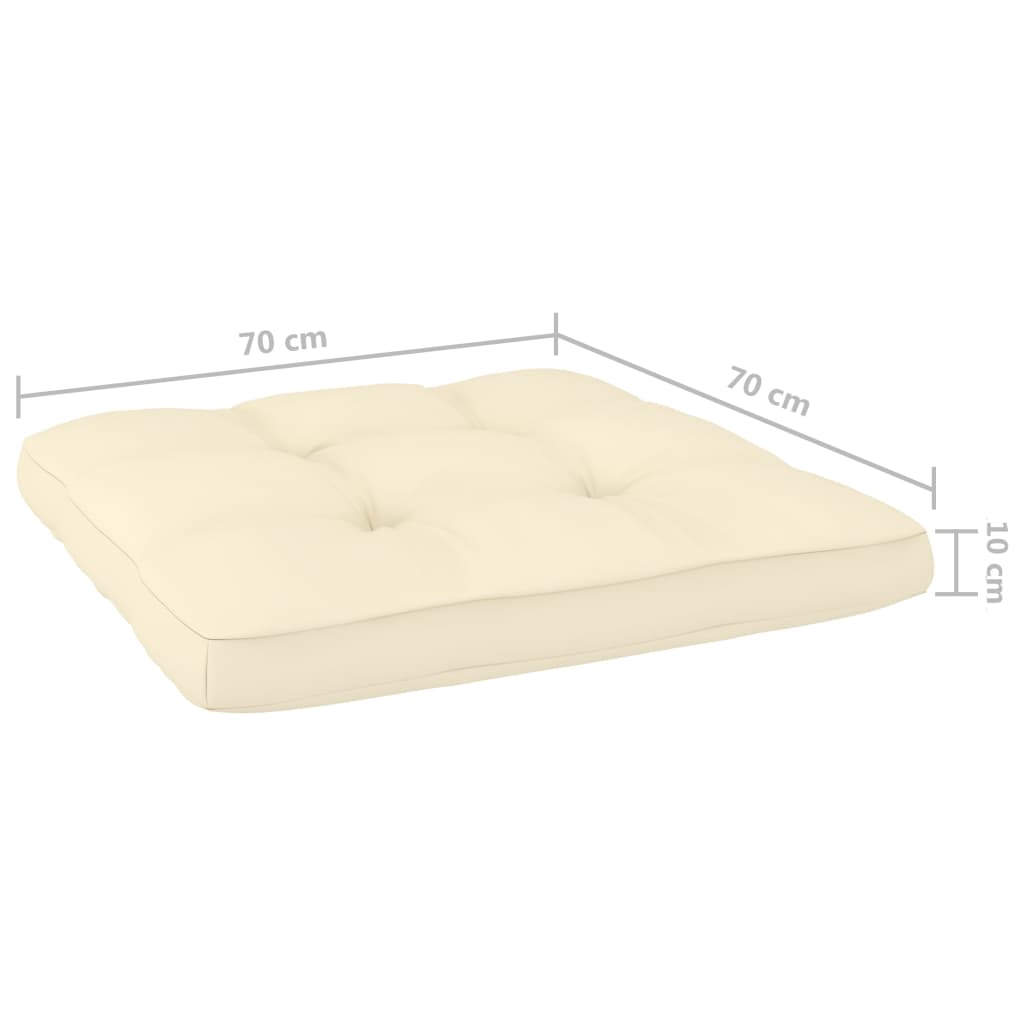 Palettenkissen 2-tlg. Creme Stoff