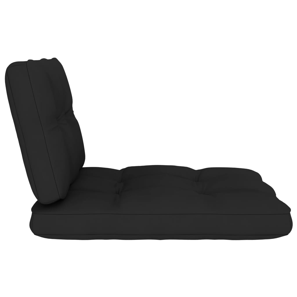 Palettenkissen 2 Stk. Schwarz Stoff