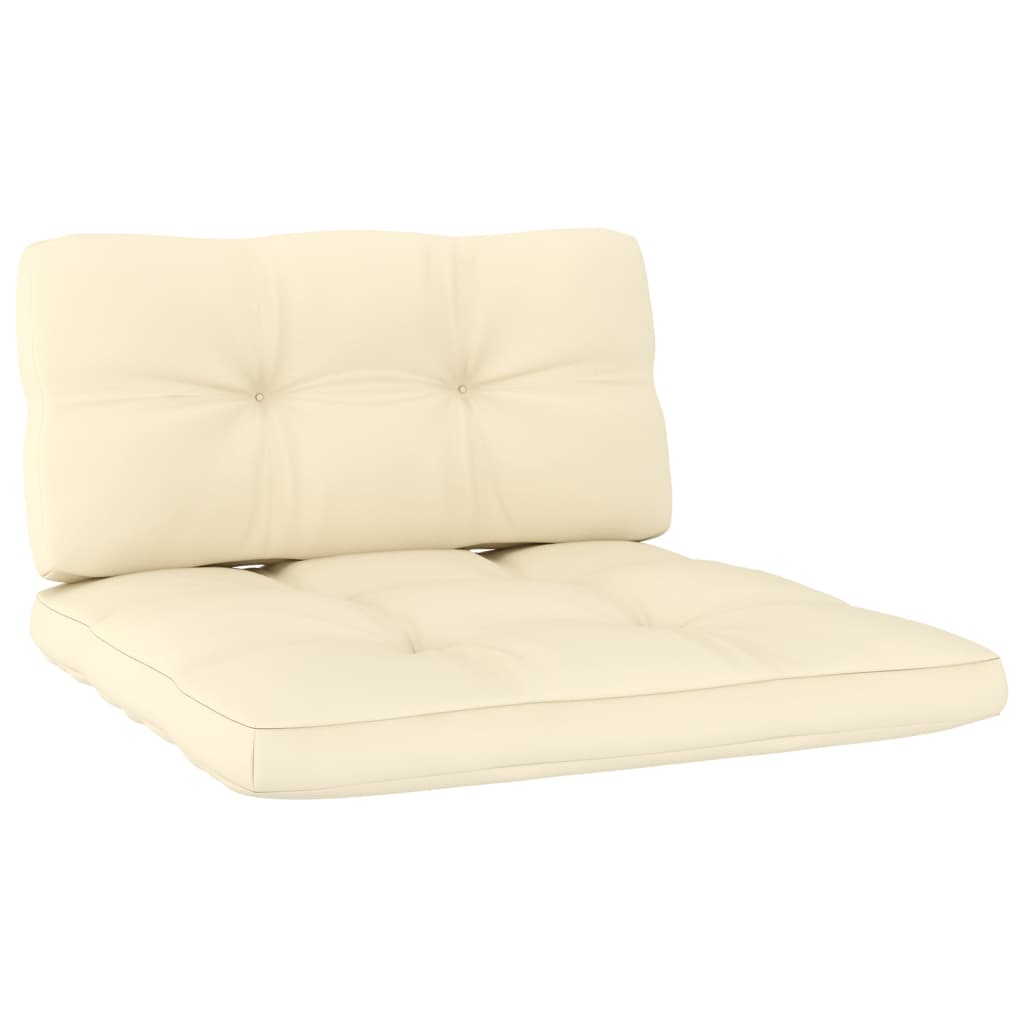 Palettenkissen 2-tlg. Creme Stoff